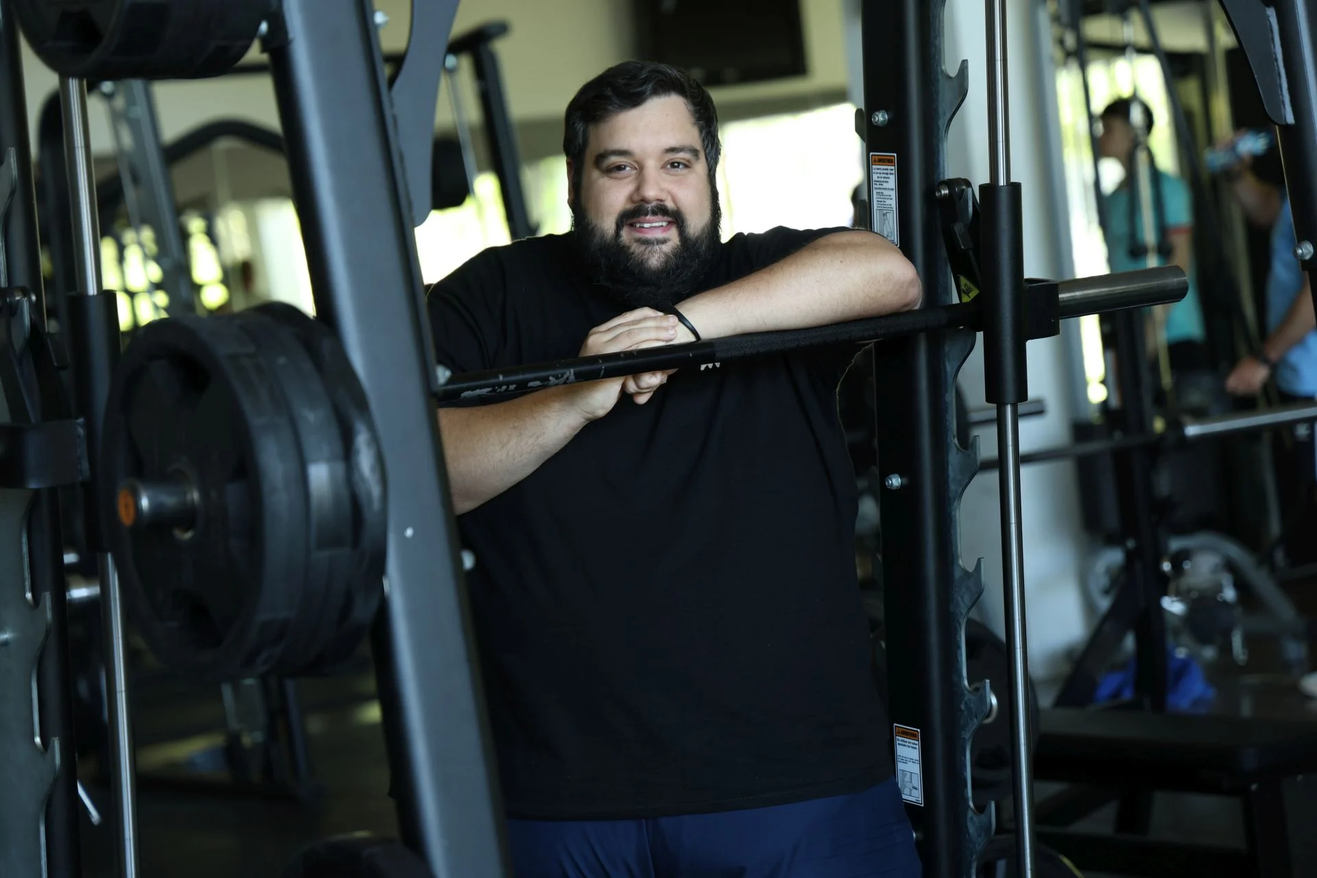 Marcos Roldán entrenando en el gimnasio